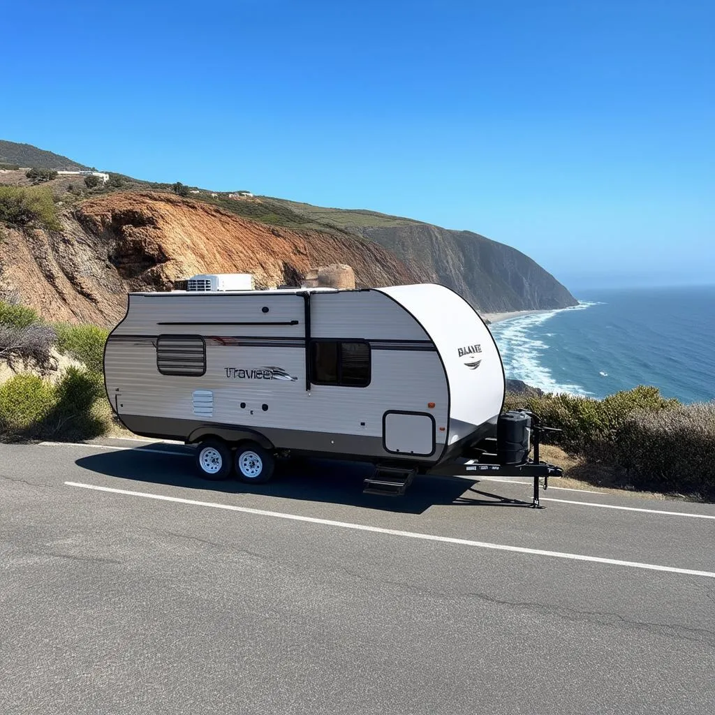 Time Travel Trailer on Pacific Coast Highway