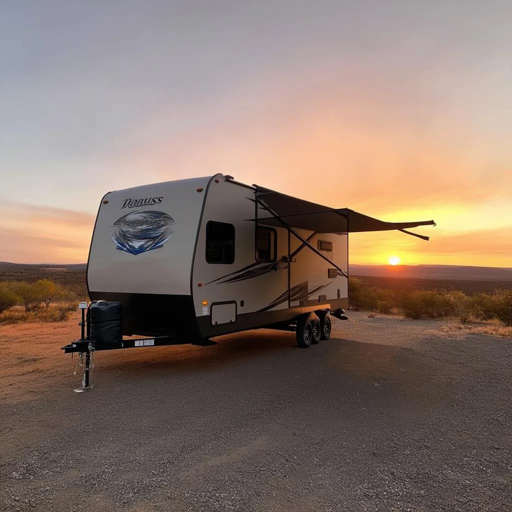 Travel Trailer Sunset