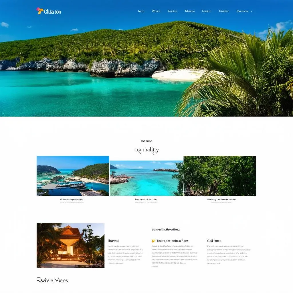 Travel website with stunning visuals