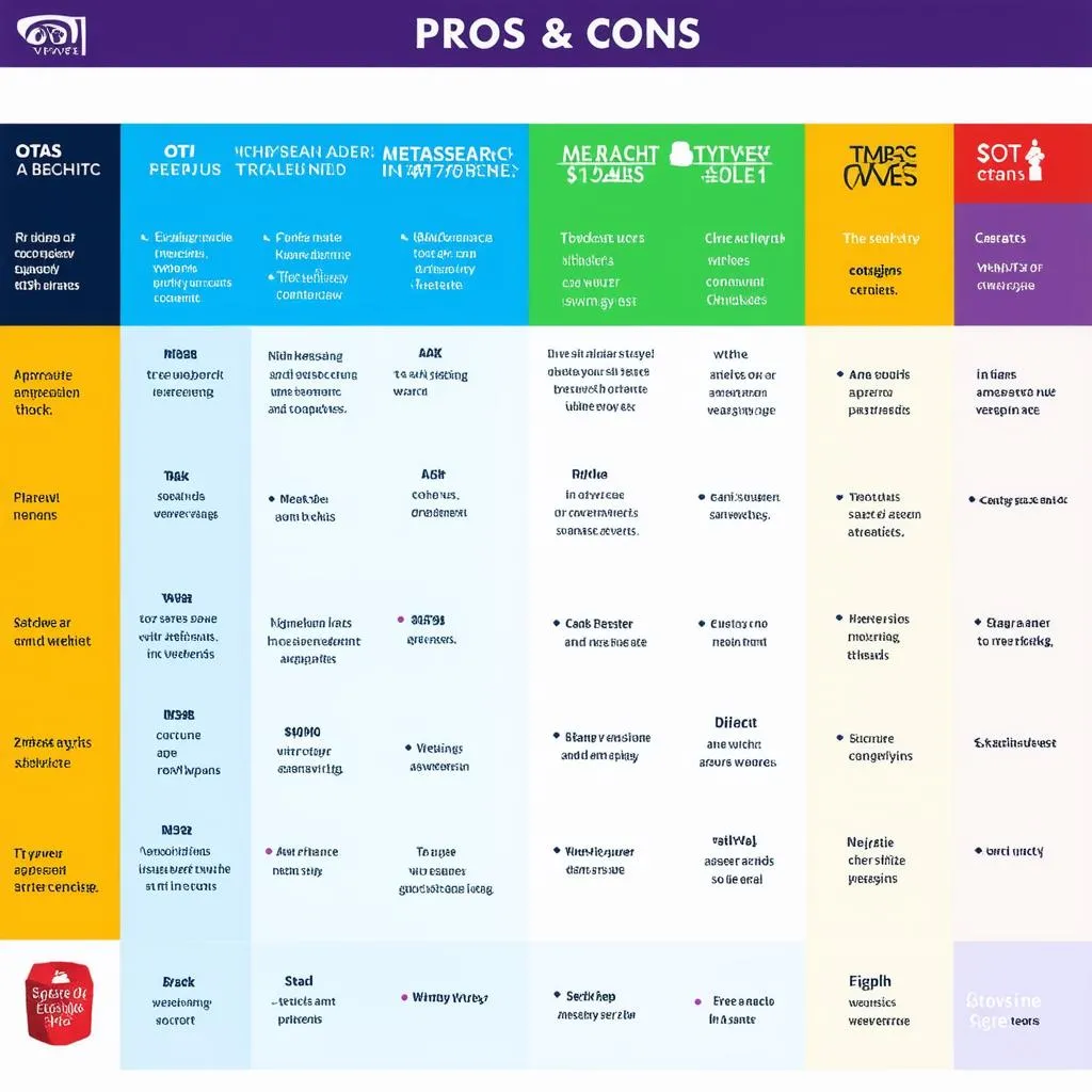 Travel Website Comparison Chart