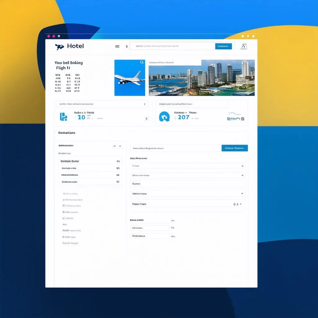 Travel Site Interface