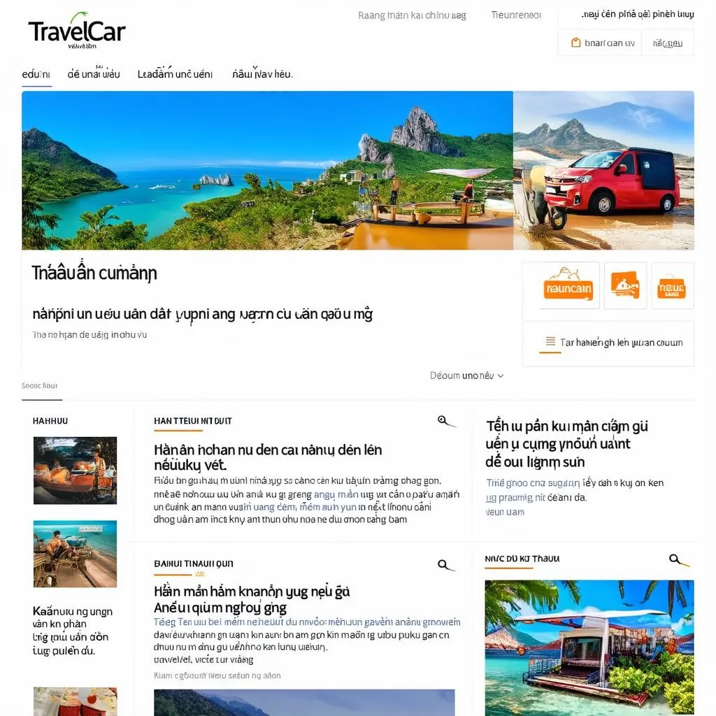 Travel Website Screenshot