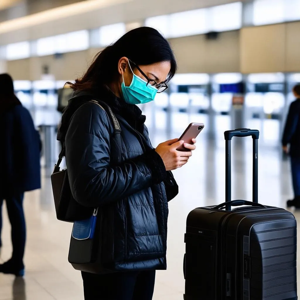 traveler at the airport