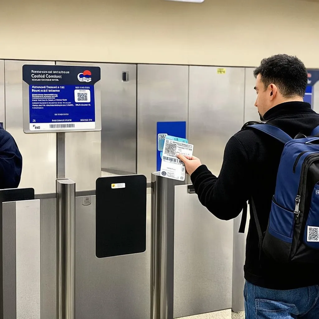 Traveler at Airport Security