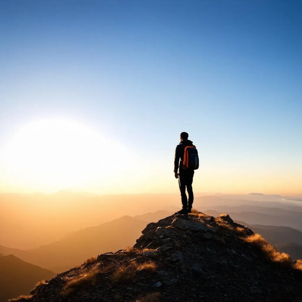 Traveler on Mountain