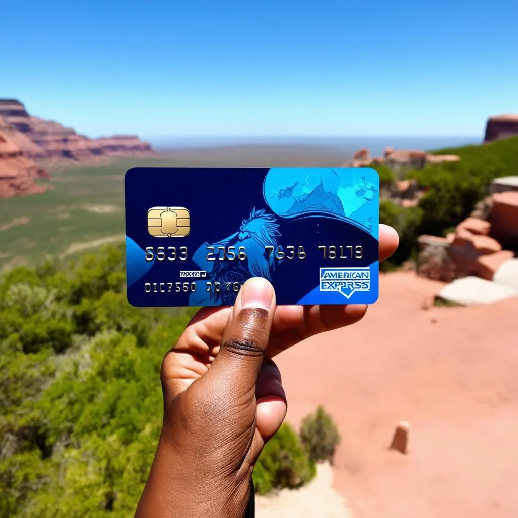 Traveler with Amex Card