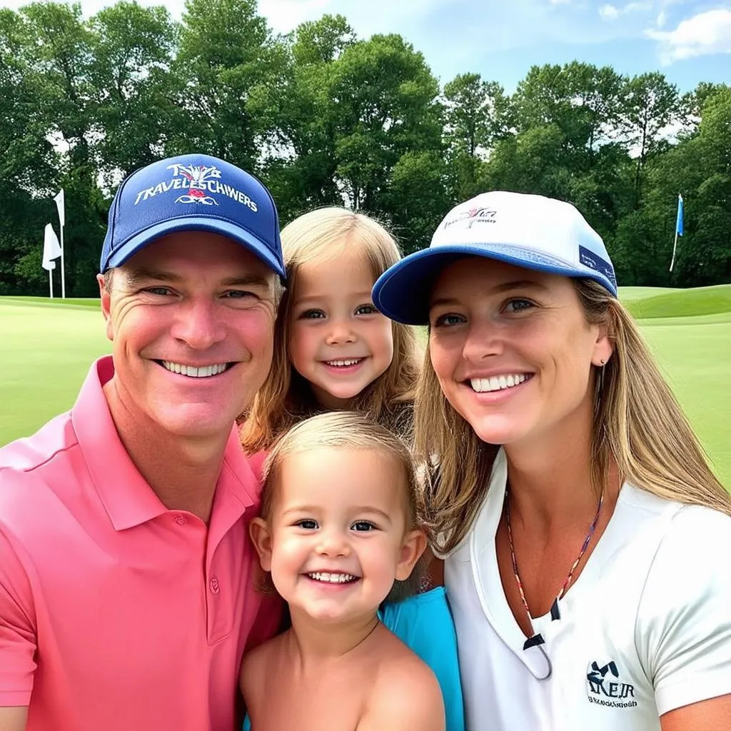 Family at the Travelers Championship