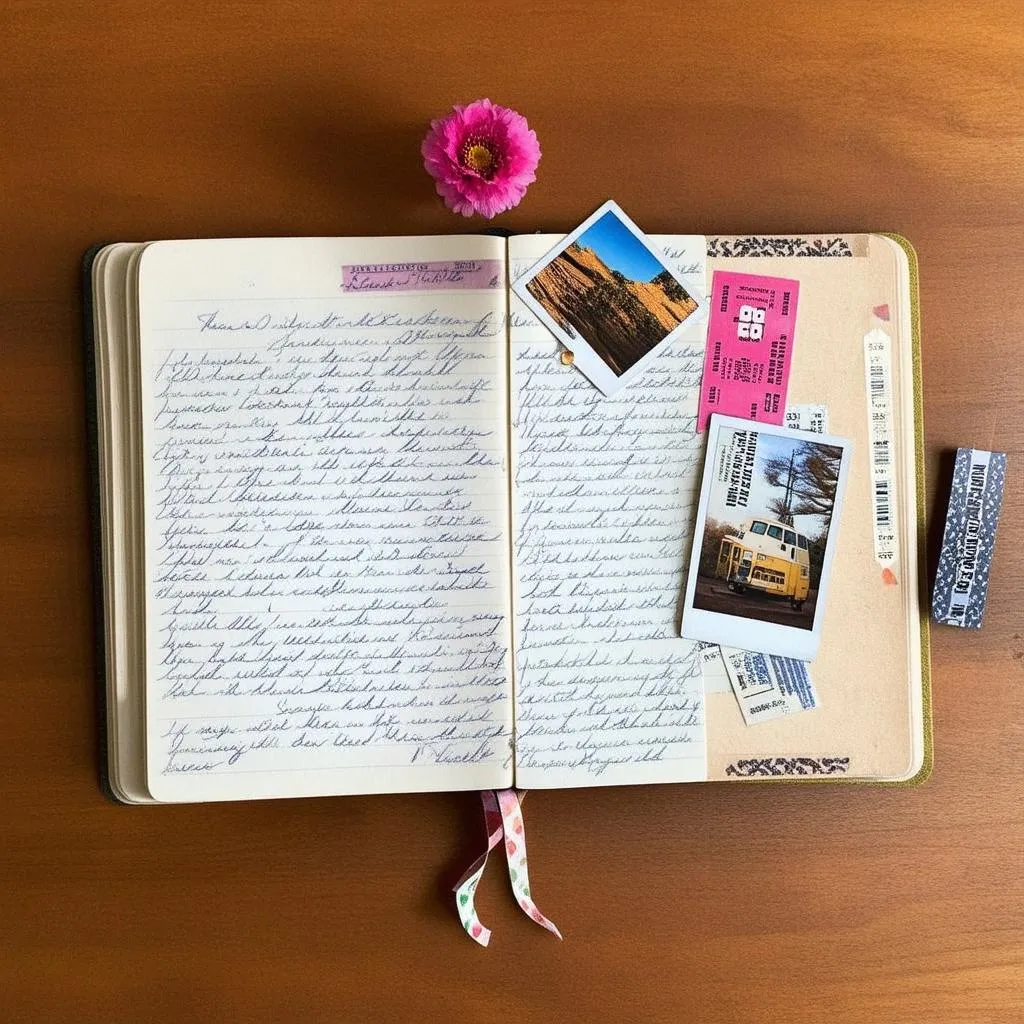 Traveler's notebook spread