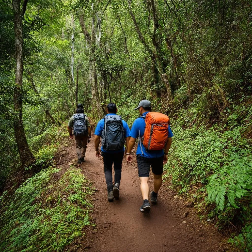 Trekking through Fansipan forest