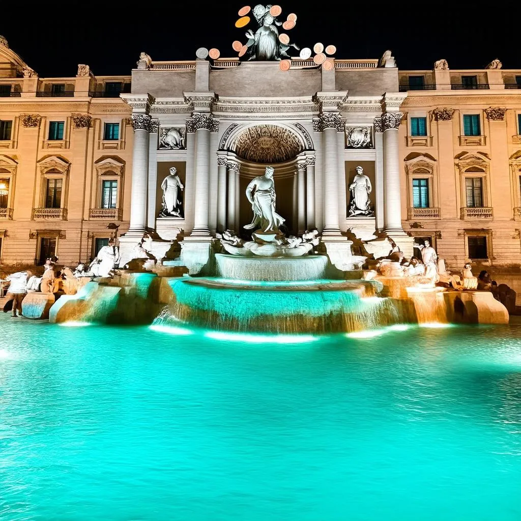 Trevi Fountain at Night