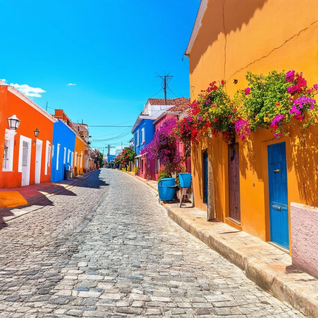 Colorful colonial architecture in Trinidad, Cuba.