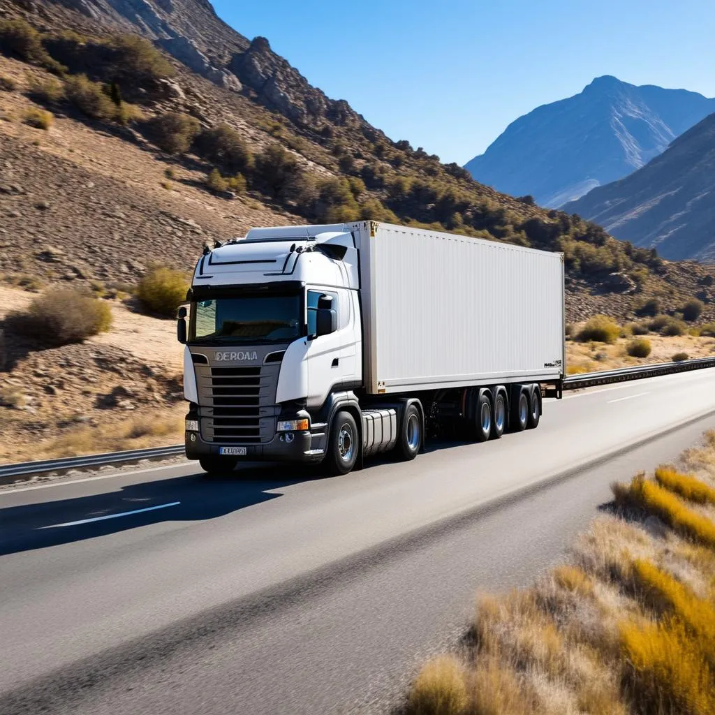 A Truck Traveling Along a Straight Road at Speed: A Journey of Logistics and Efficiency