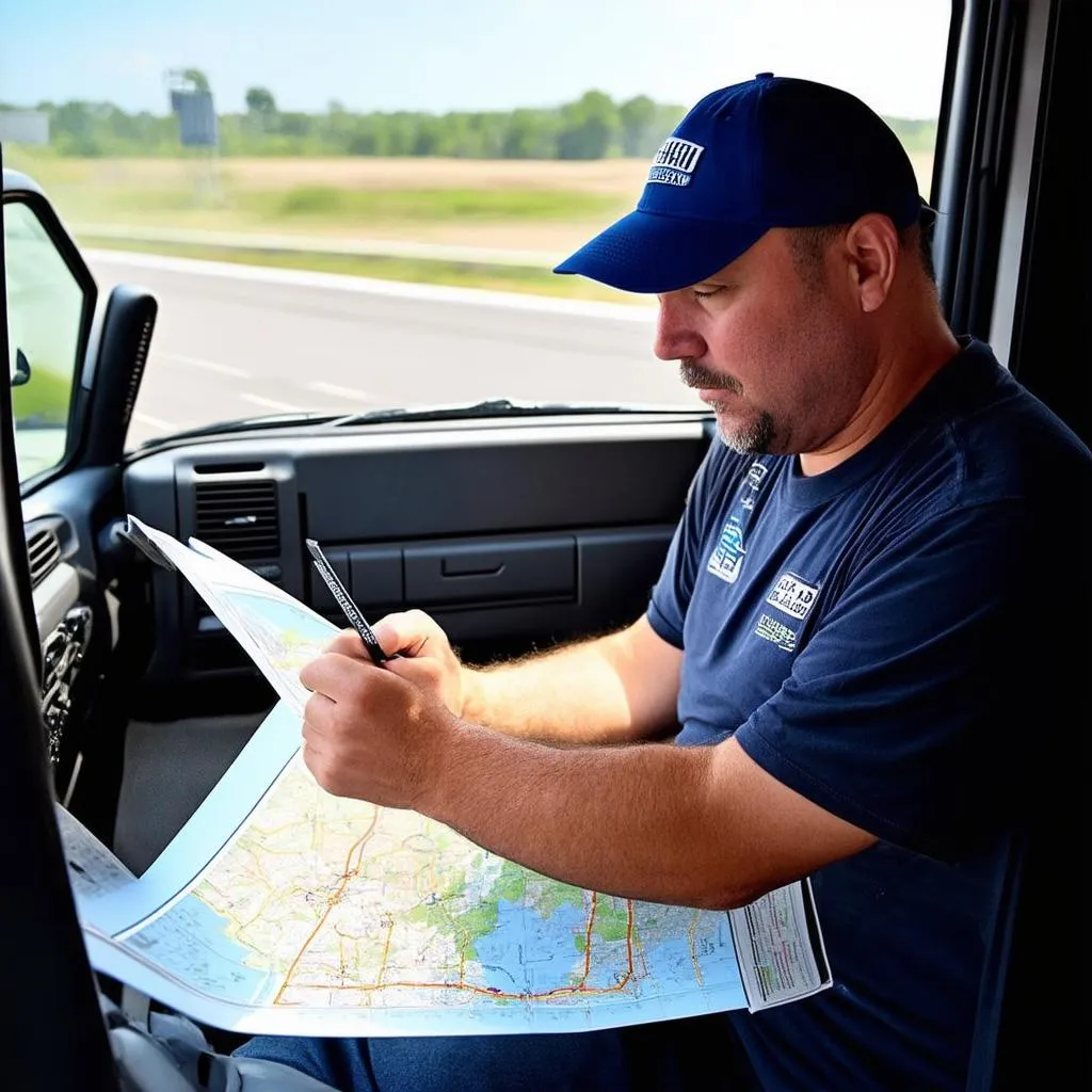 Truck Driver Planning Route