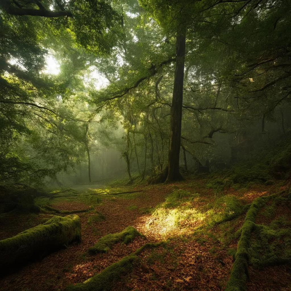 Lush green forest in Trung Thanh Nam