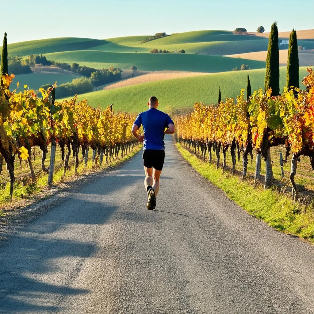 Runner in Tuscany