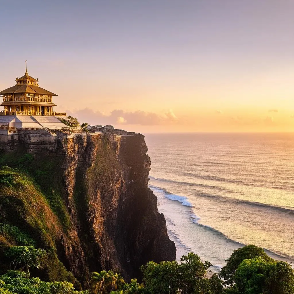 Uluwatu Temple at sunset