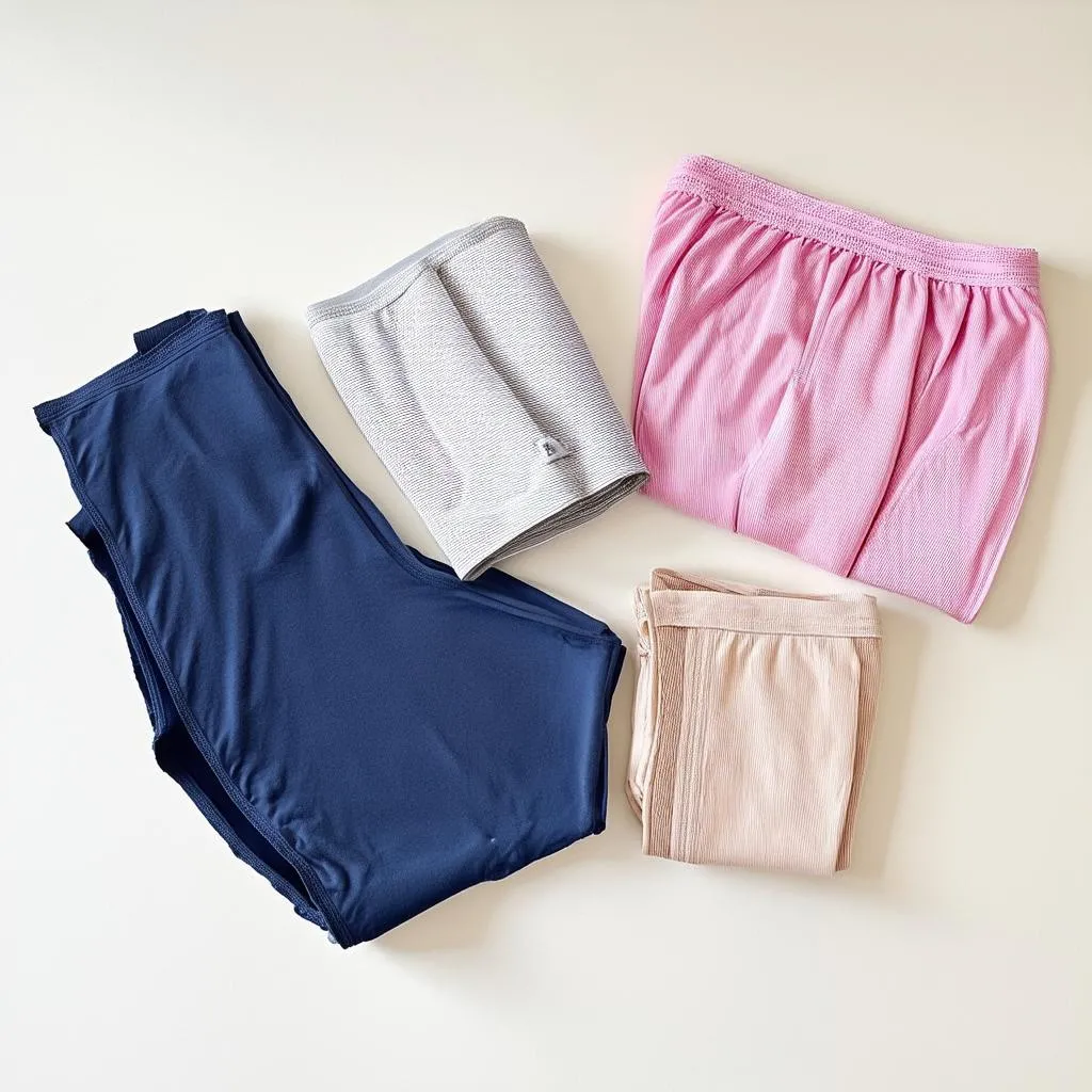 Different underwear folding methods for travel