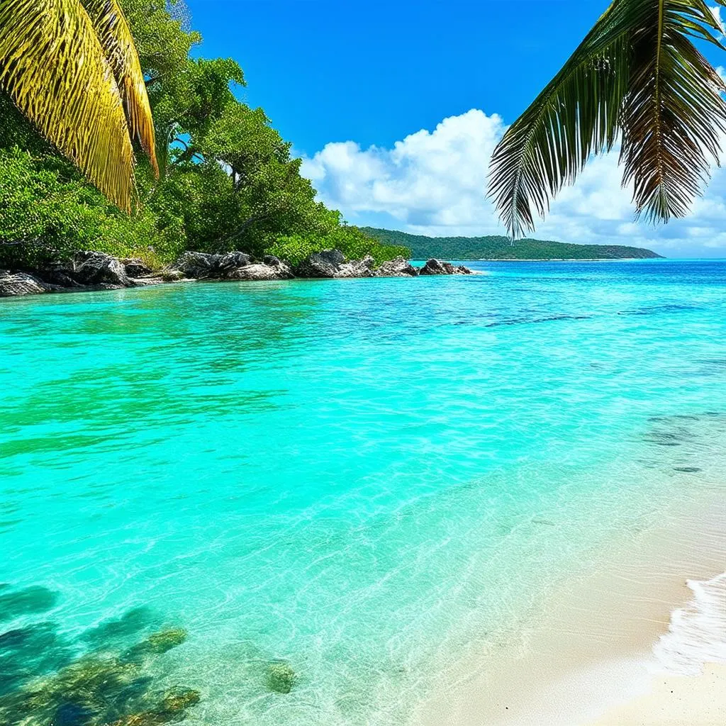 St. John island with tropical beach