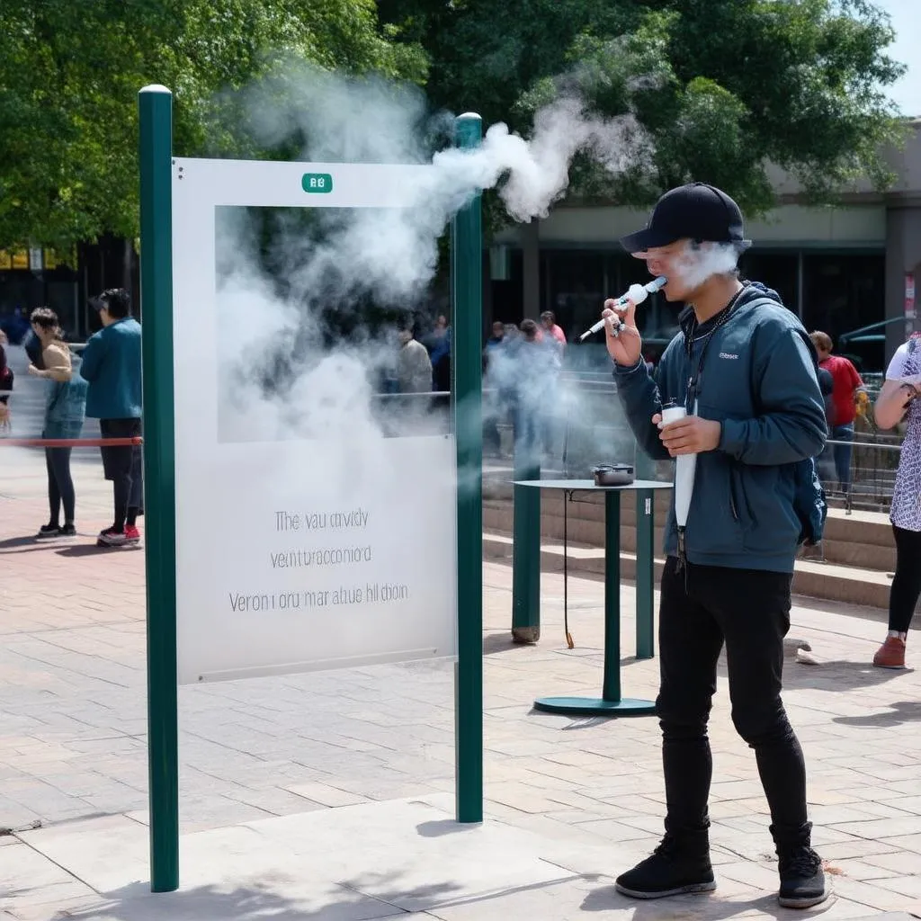 vaping in designated area