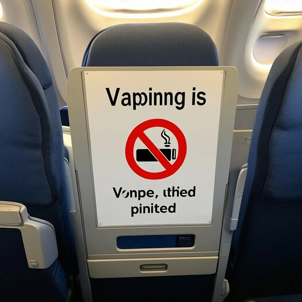 Vaping prohibited on plane