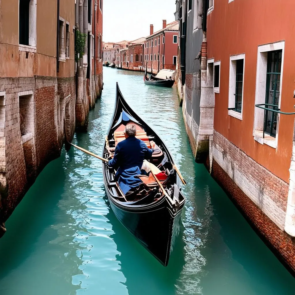 Gondola on a Venice canal