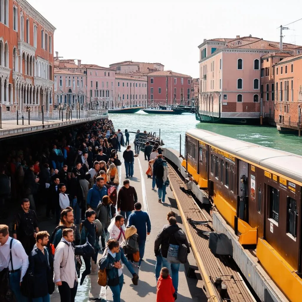 Venice Train Station Arrival