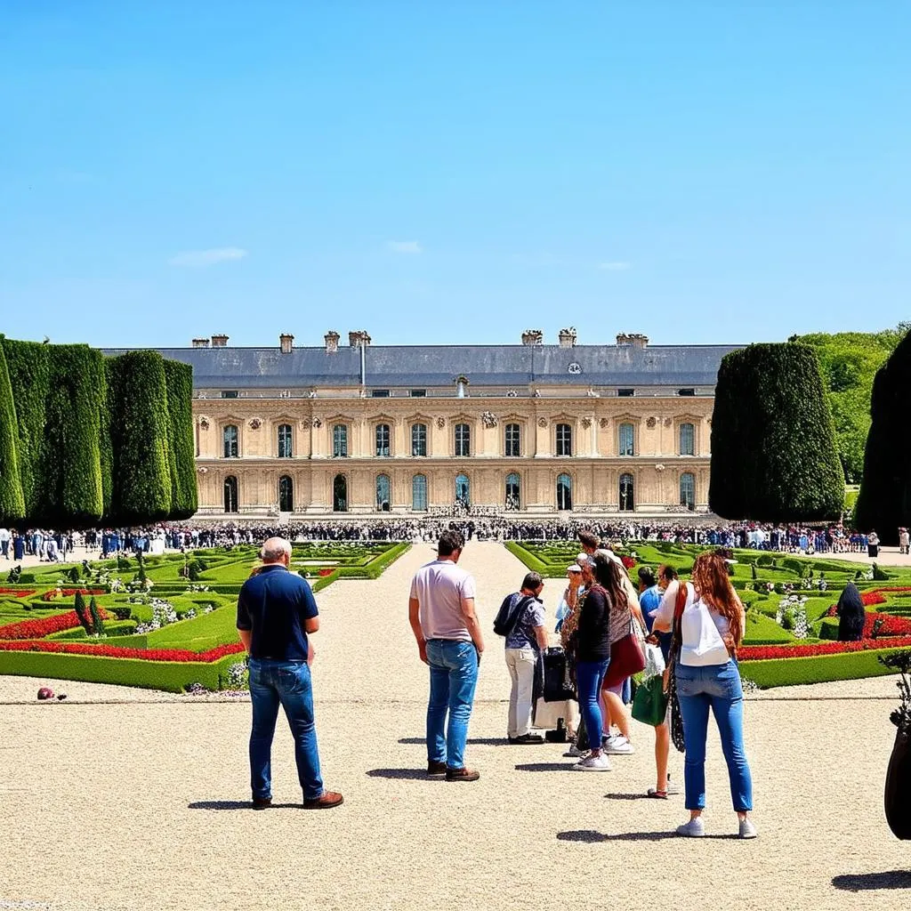 Elaborate gardens of the Palace of Versailles