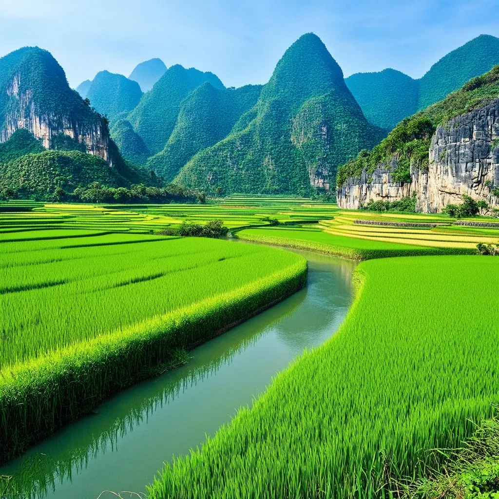 Scenic Vietnam landscape