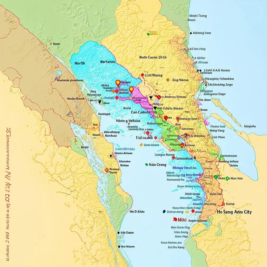 Map of Vietnam's Regions