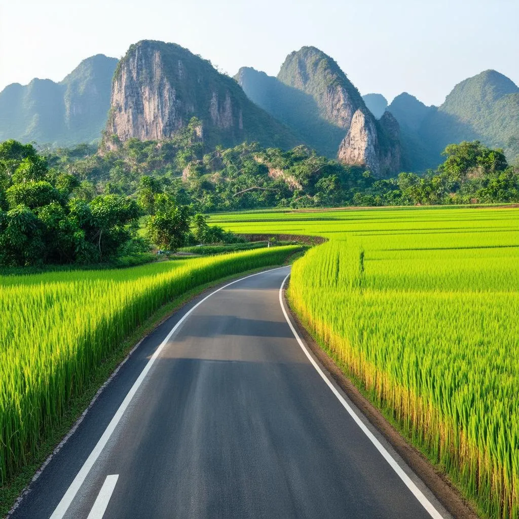 Rural Road in Vietnam