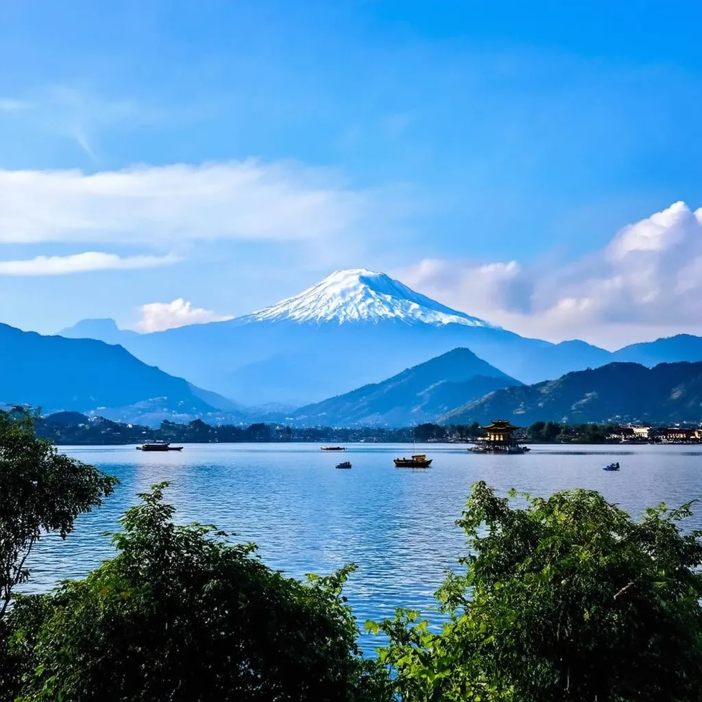 Scenic View of Pokhara and Annapurna Range