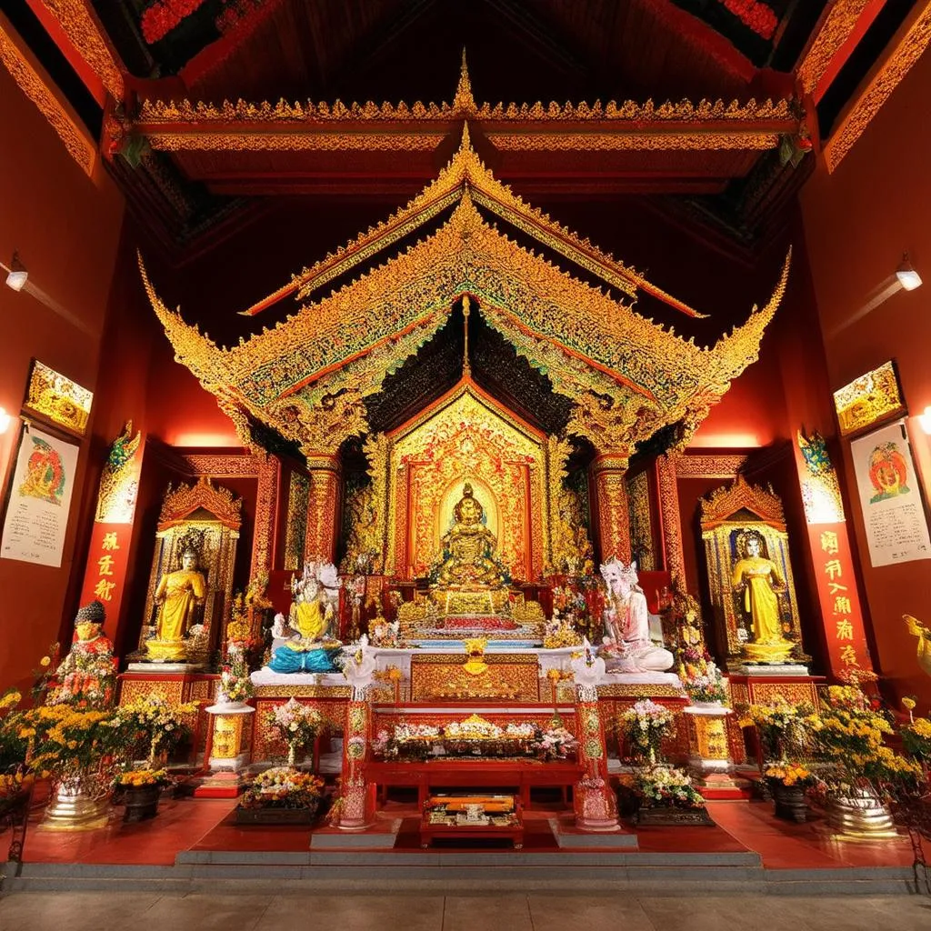 Vinh Nghiem Pagoda Interior