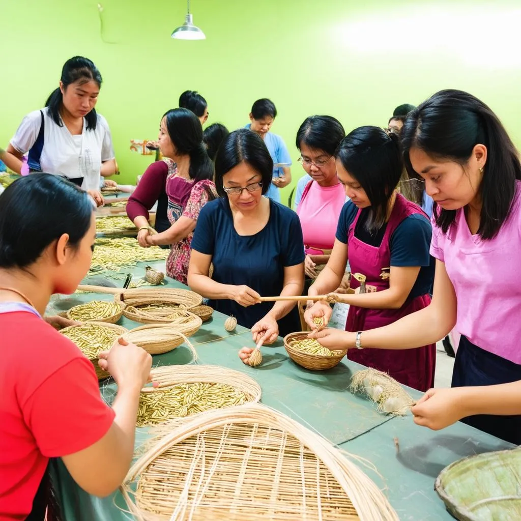 Traditional Vietnamese crafts workshop