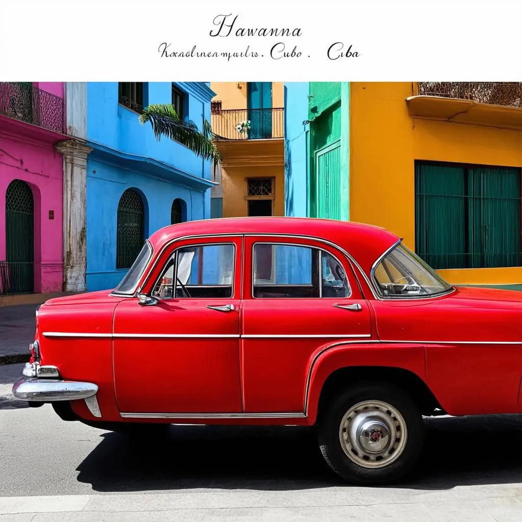 Vintage car in Havana