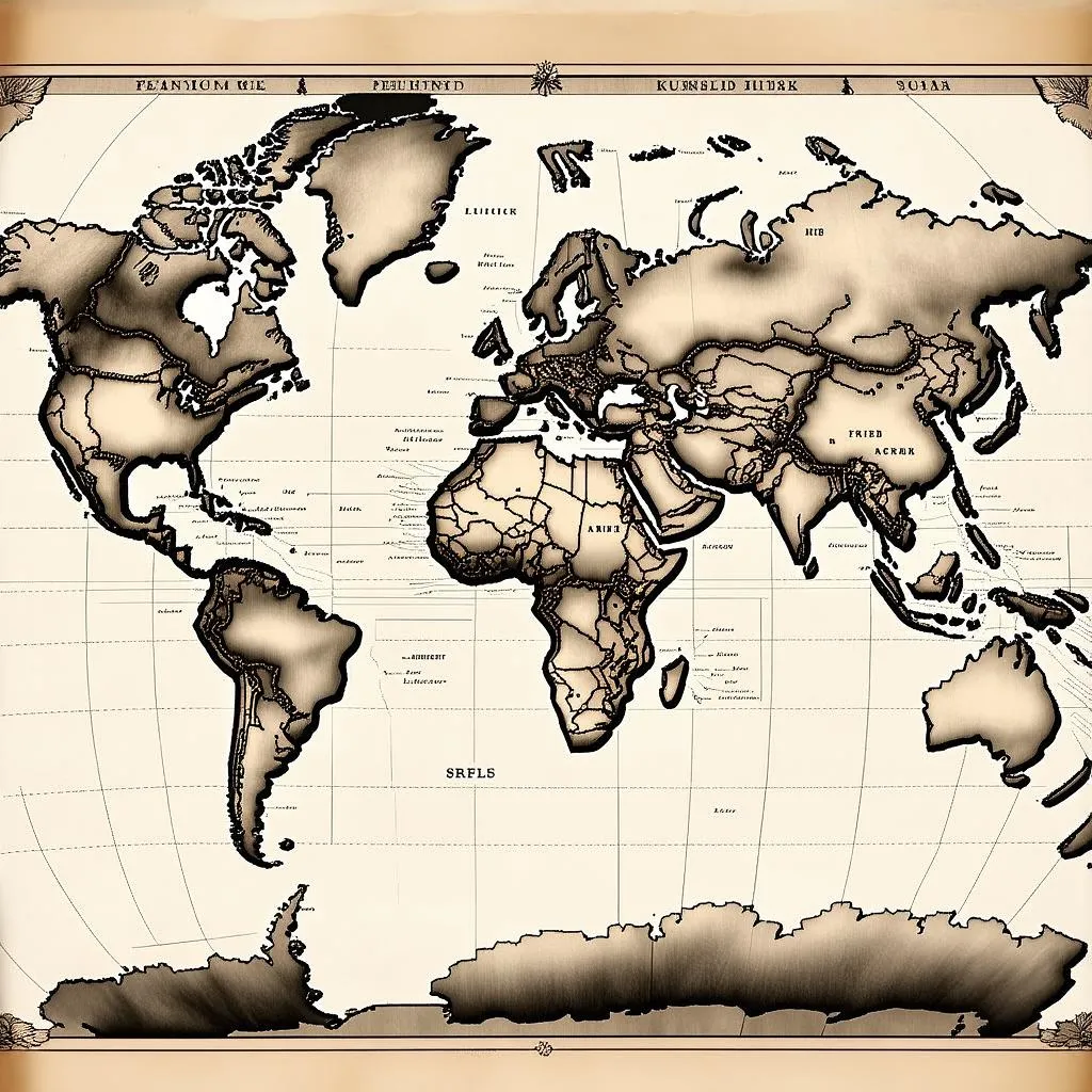 Antique World Map