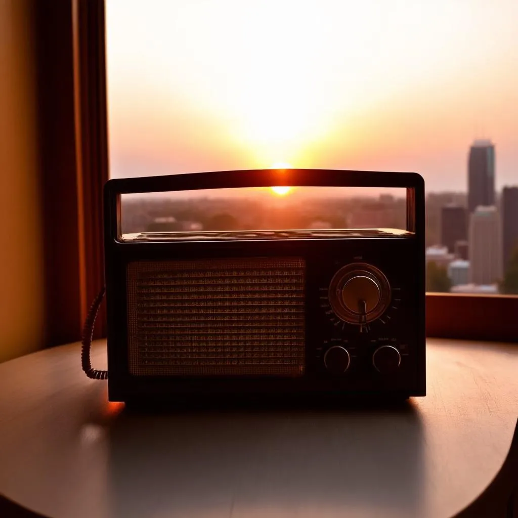 Vintage Radio Sunset