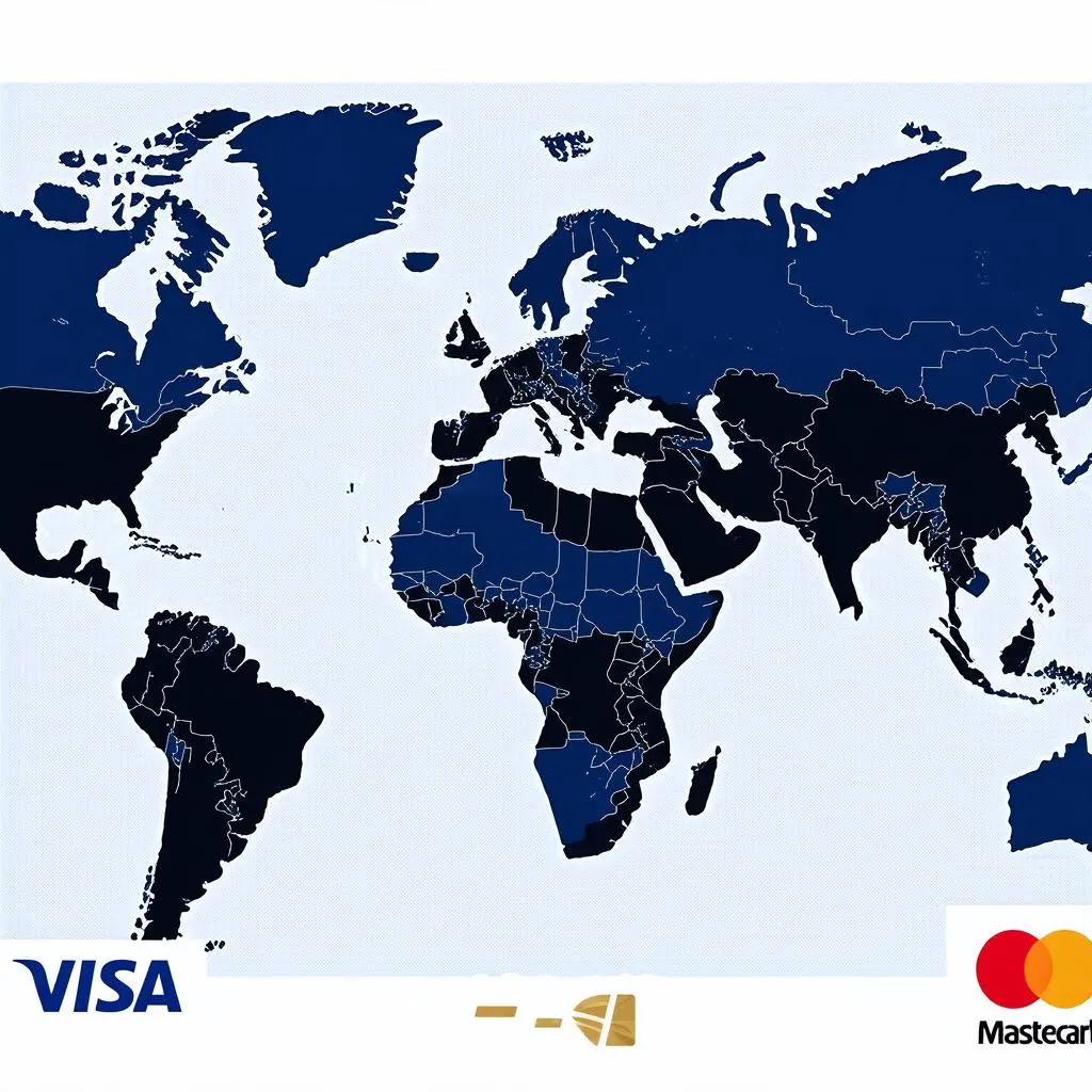 Global Map of Visa and Mastercard Acceptance