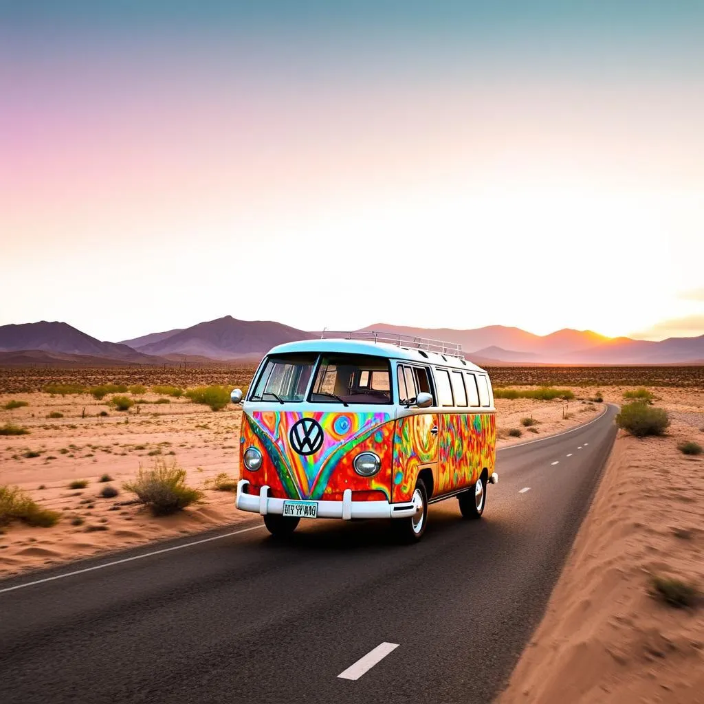 volkswagen bus on road