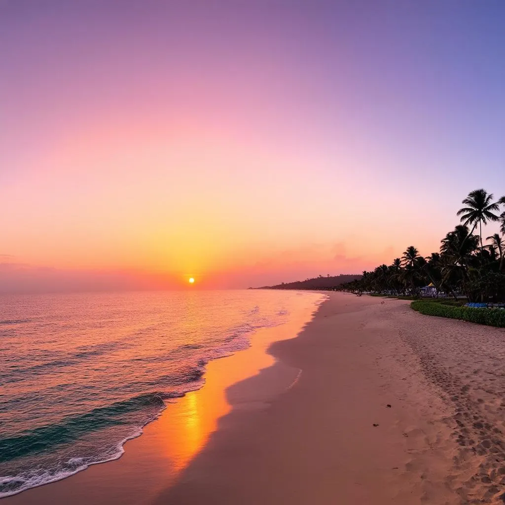 Vung Tau Beach at sunset