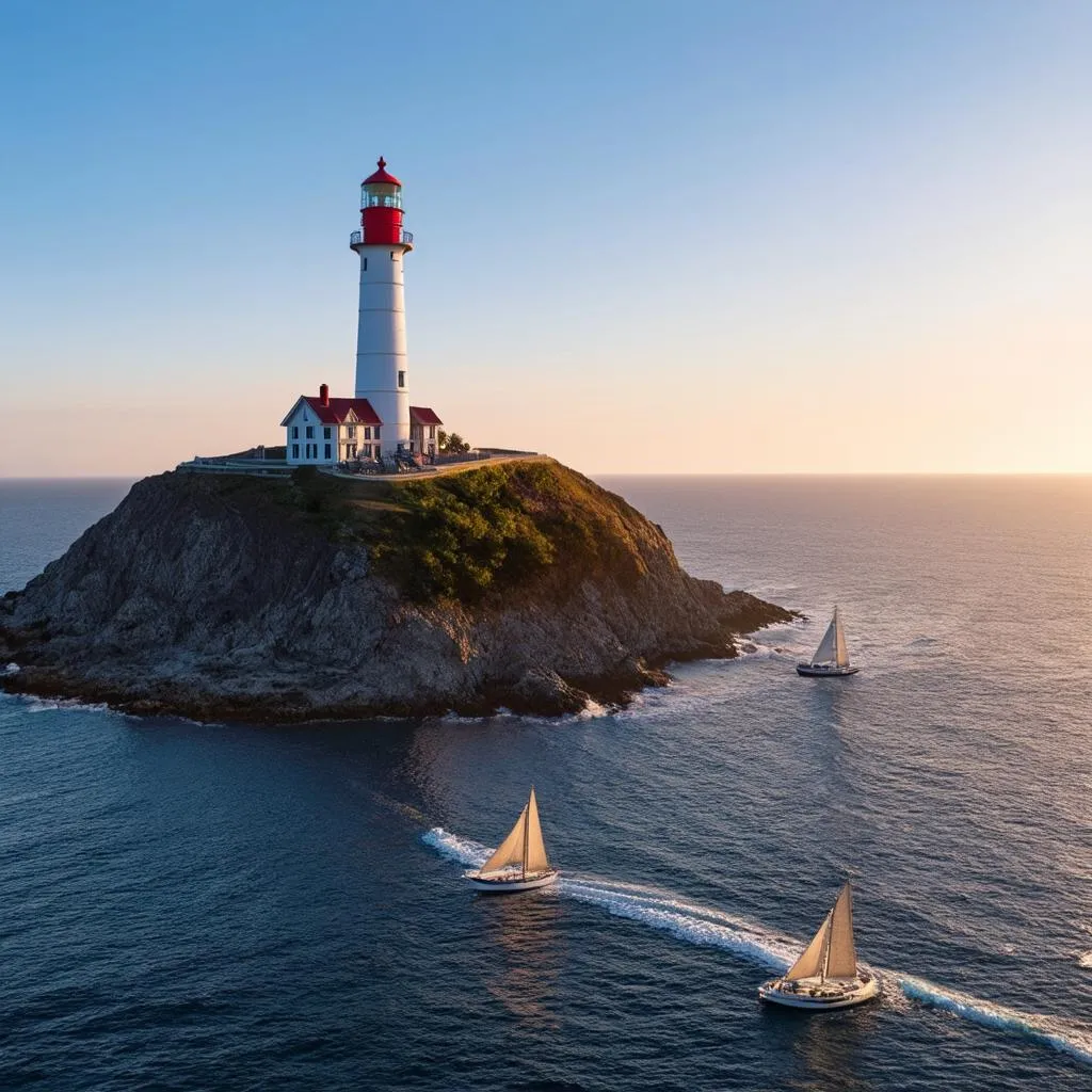 Vung Tau Lighthouse at sunset