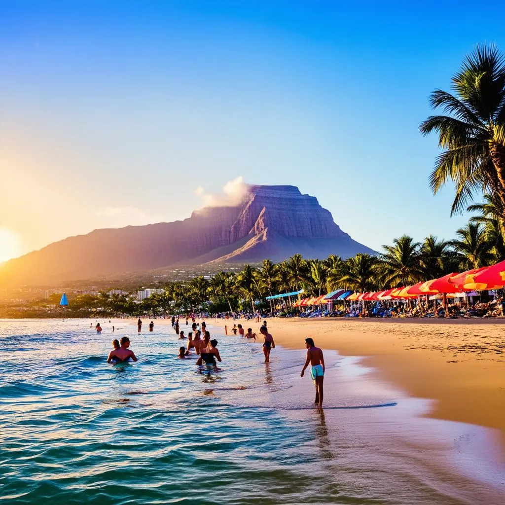 Waikiki Beach at sunset