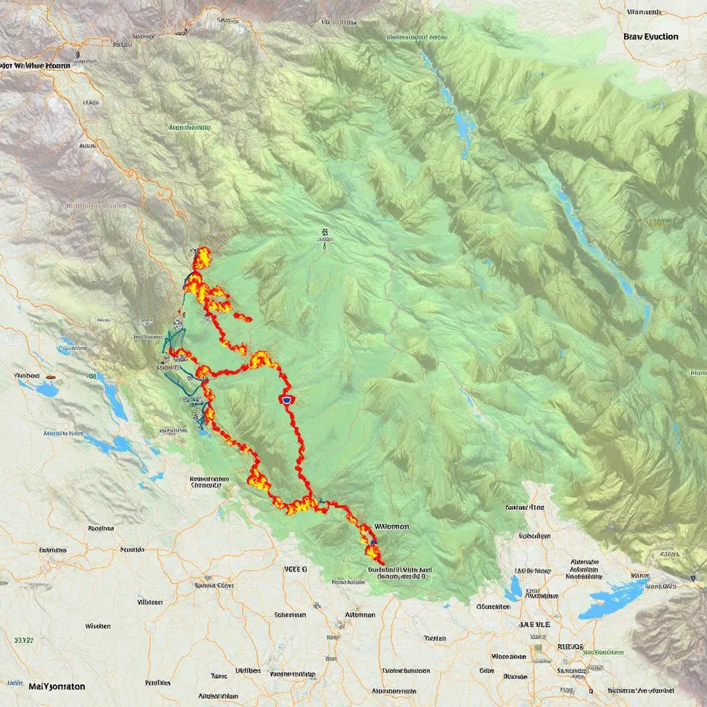 Wildfire Evacuation Route Map