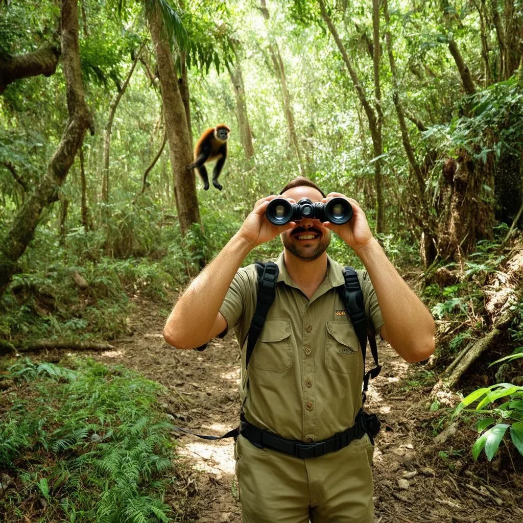 Wildlife Biologist in Rainforest