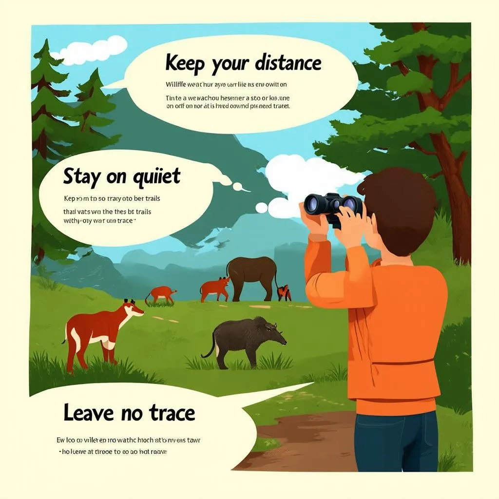 Wildlife Watching Tips Illustration