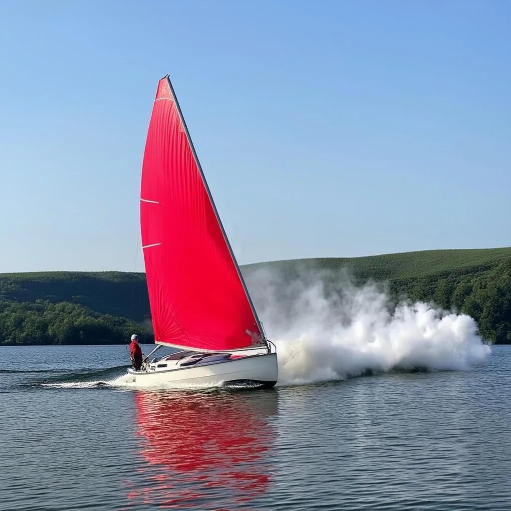 Boat on a Windy River