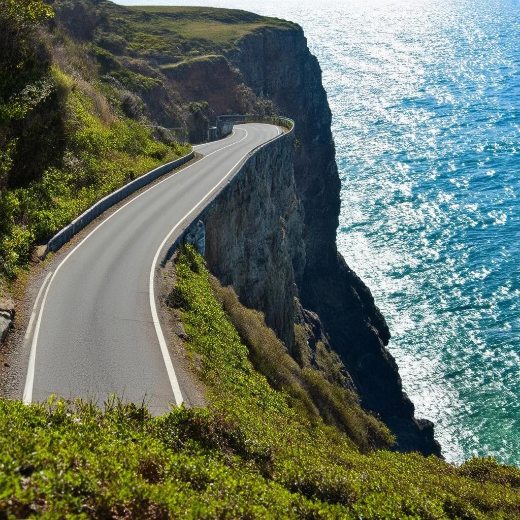 Winding Coastal Road