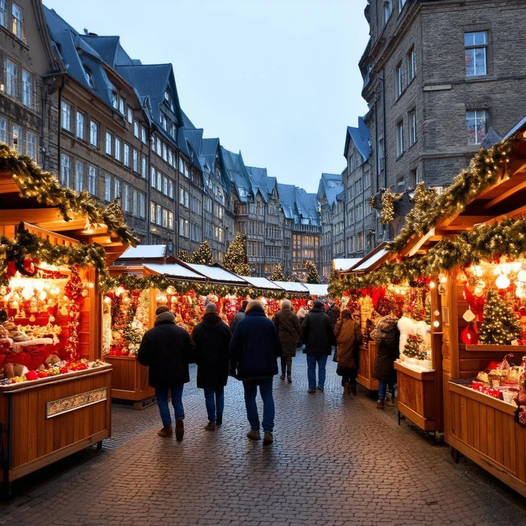 Winter Christmas Market in Germany