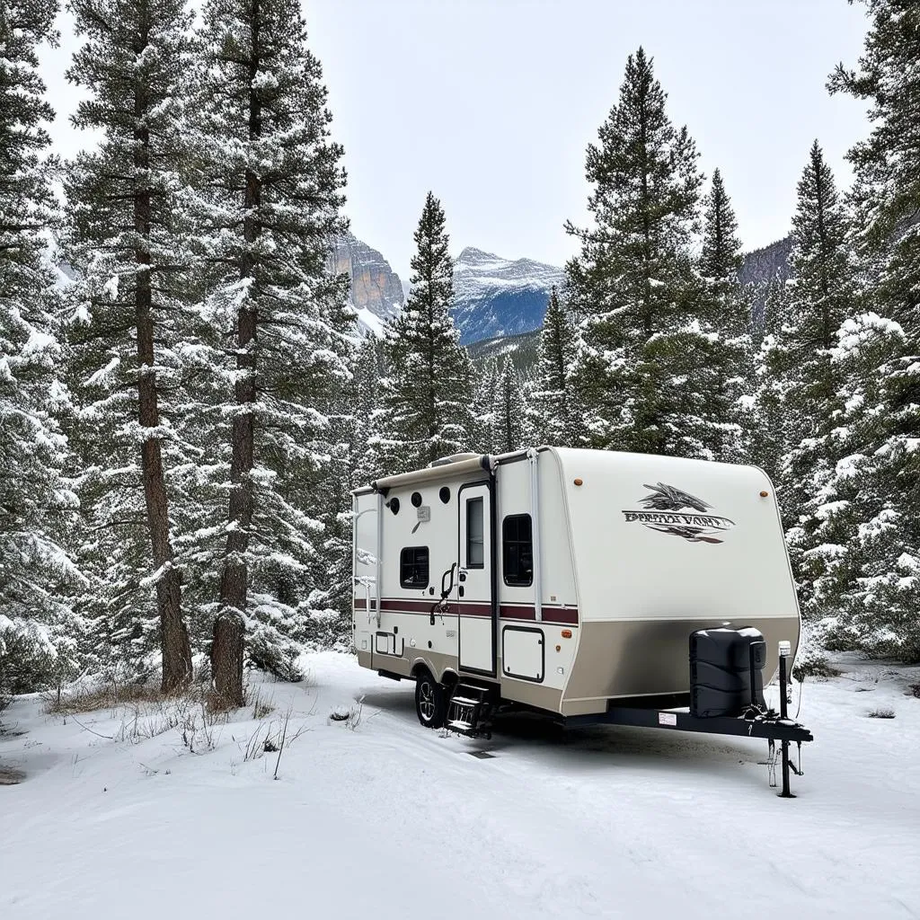 Snowy RV in Banff