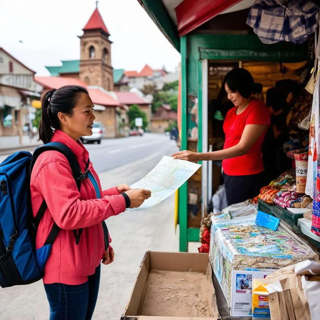 woman asking for directions