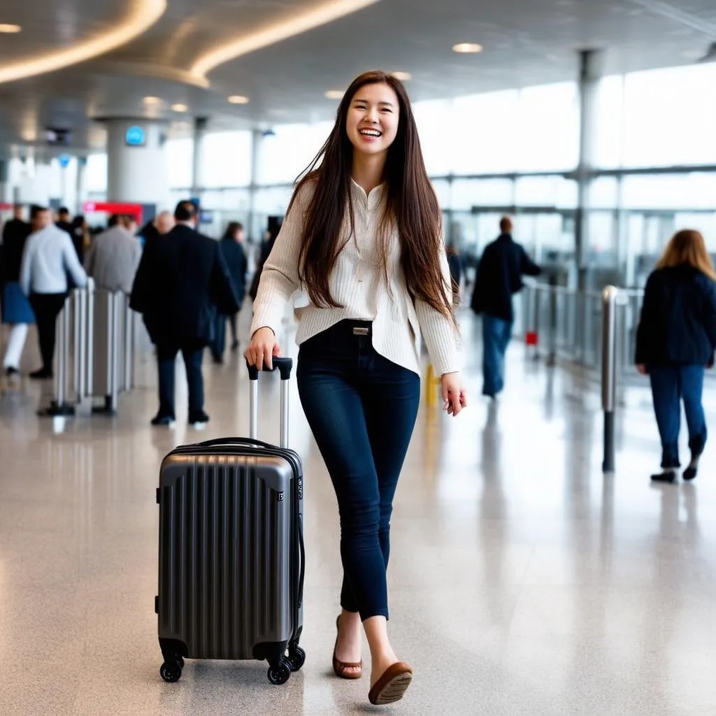 woman at airport